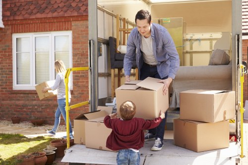 Student accommodation move in Haringey with boxes and furniture