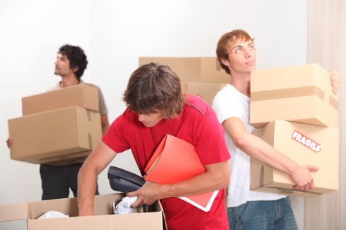 IT equipment and office furniture being moved safely during Haringey office removals