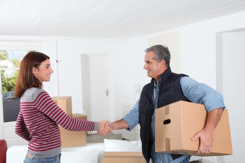 Organised boxes and packing materials used by movers in Haringey