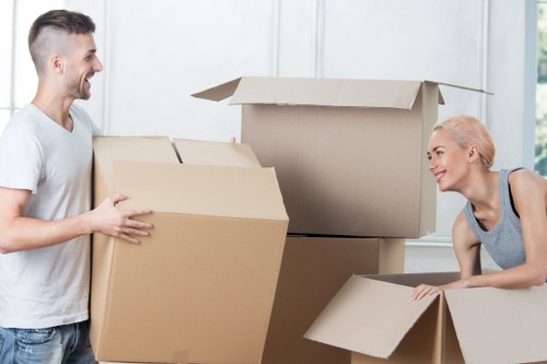 Packing and moving office furniture for a Haringey business