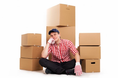 Local removal team packing boxes for a quick relocation in Haringey